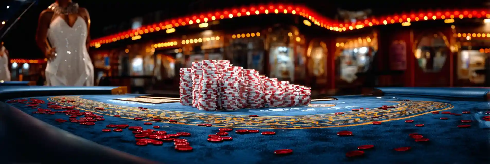 Colorful slot machines in a casino setting